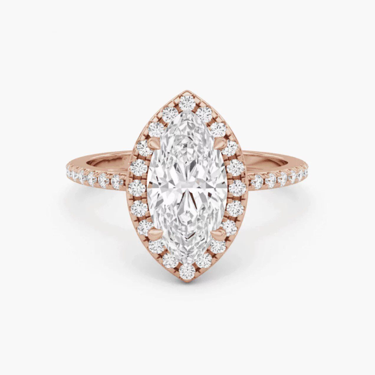 Halo & Pavé 3.0 ct Diamond Engagement Ring