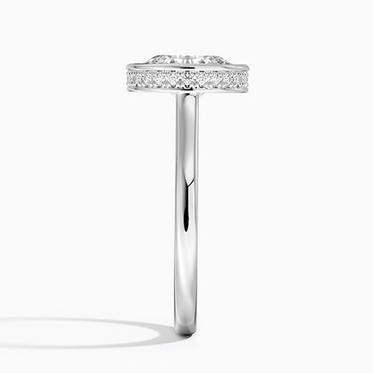2 ct Oval Lab Grown Diamond Bezel Engagement Ring
