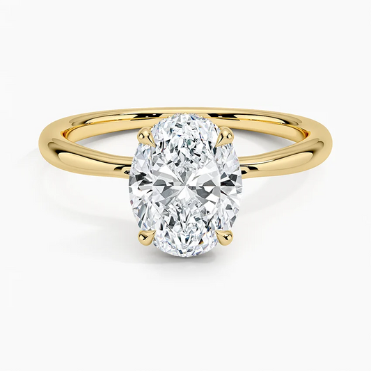2 ct Oval Lab Grown Diamond Solitaire Engagement Ring