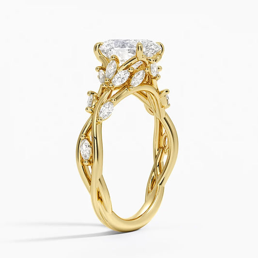 2 ct Lab Grown Diamond Branch Engagement Ring