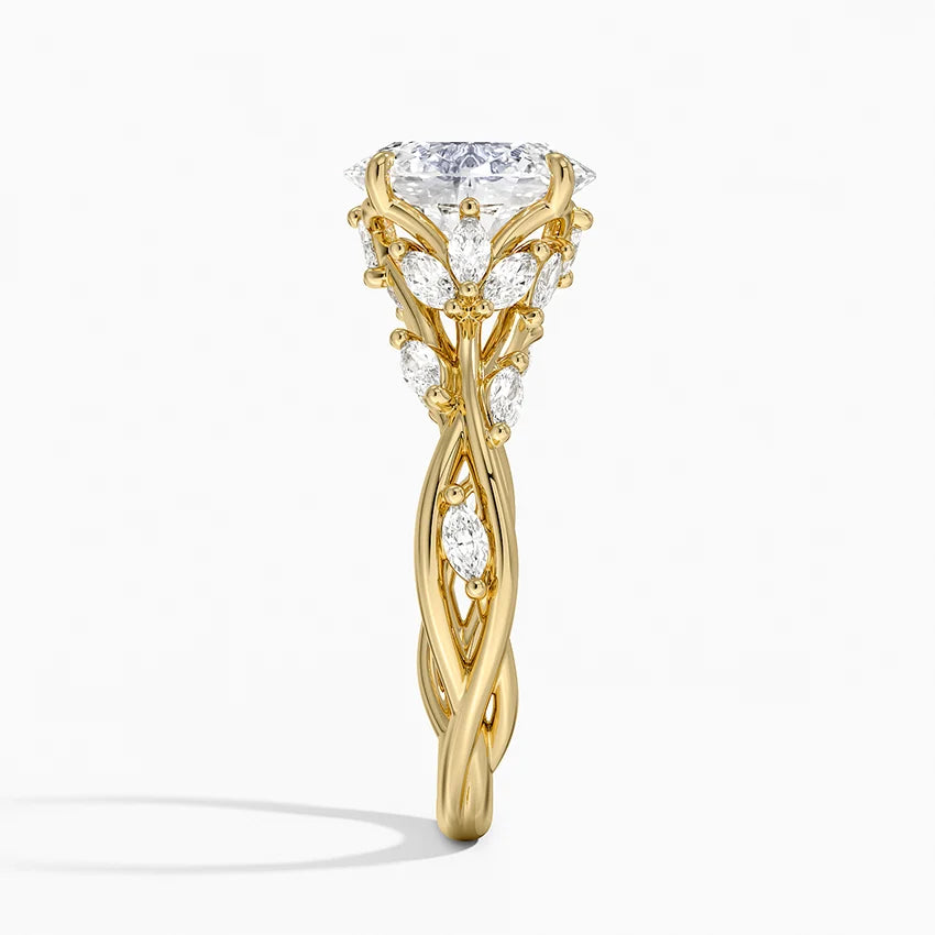 2 ct Lab Grown Diamond Branch Engagement Ring