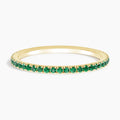 Emerald French Pavé Eternity Band