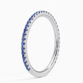 Sapphire French Pavé Eternity Band