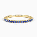 Sapphire French Pavé Eternity Band