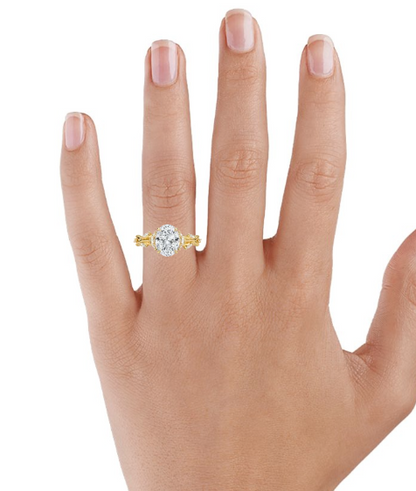 2 ct Lab Grown Diamond Branch Engagement Ring
