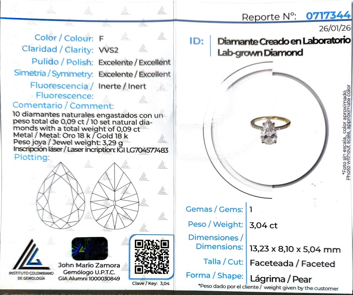 Eterna 3.04ct Pear