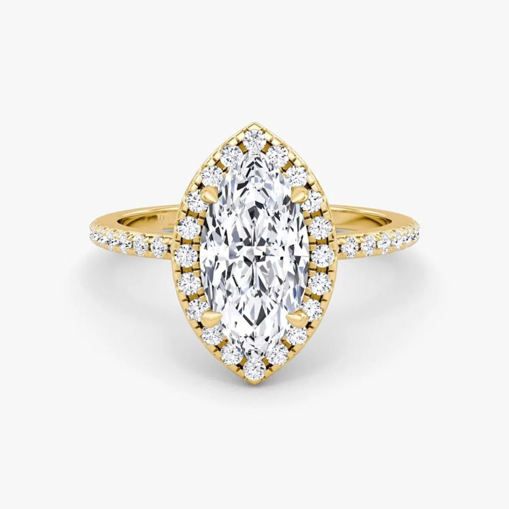 Halo & Pavé 3.0 ct Diamond Engagement Ring