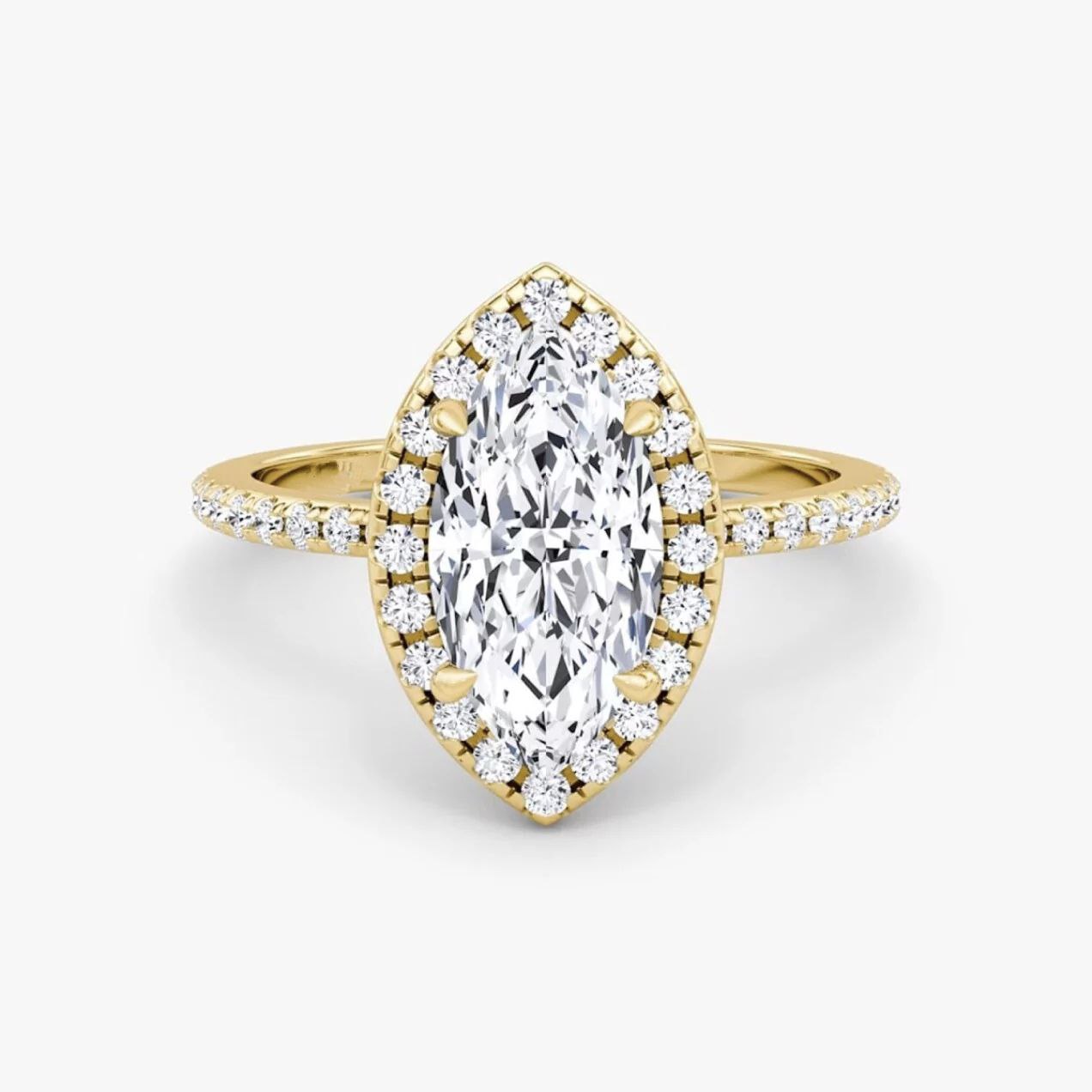 Halo & Pavé 3.0 ct Diamond Engagement Ring