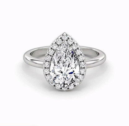 Princess 3.08 ct  Pear Ring