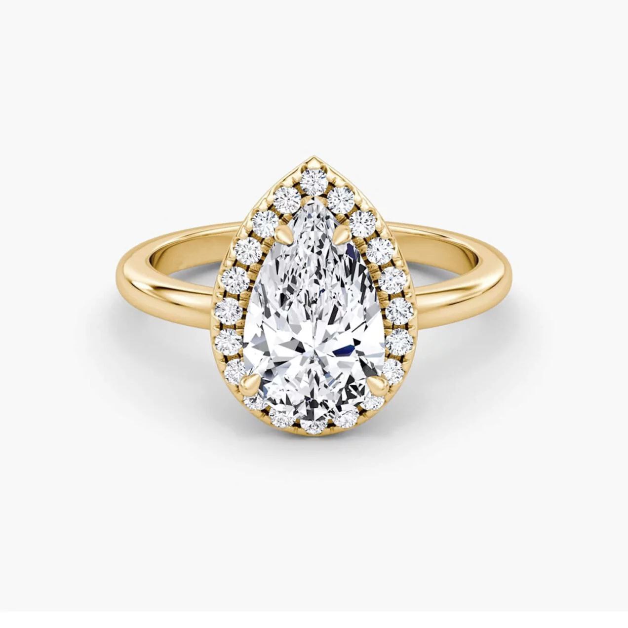 Princess 3.08 ct  Pear Ring