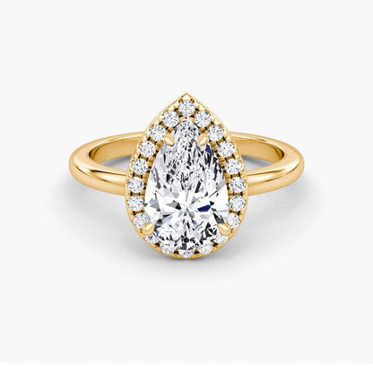 Princess 3.08 ct  Pear Ring