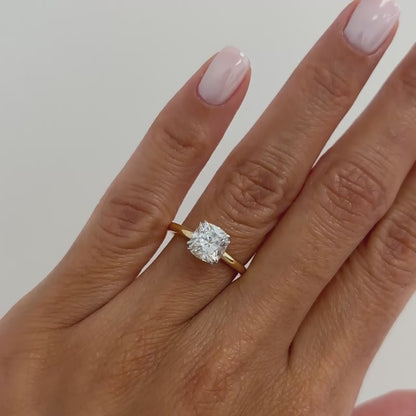 Cushion 3.0 ct Cut Lab-Grown Diamond Ring